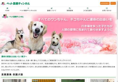 保護犬猫の里親マッチングサイト ｜ ペット里親チャンネル