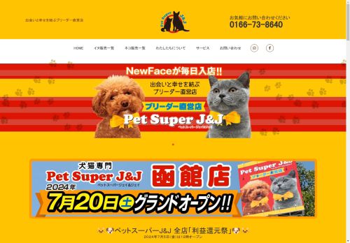 ペットスーパーJ&Jは出会いと幸せを結ぶブリーダー直営店