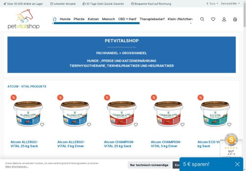 ⭐ Deutsch | PetVitalShop | Top-Marken ✓ große Auswahl ✓