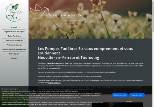 Les Pompes Funèbres Six : organisation d’obsèques à Neuville-en-Ferrain
