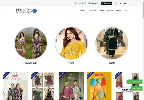 WHOLESALER OF PAKISTANI SUITS & KURTIS - PEHNAVA