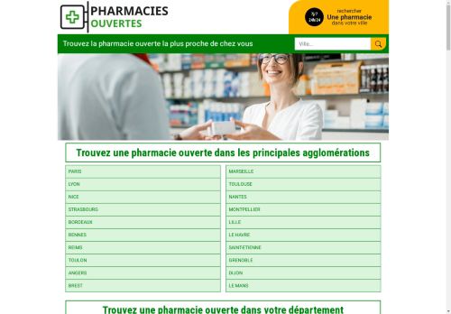 Pharmacies ouvertes de France - Pharmacies Ouvertes