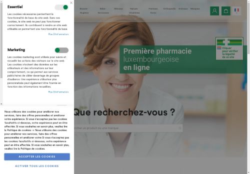 Première pharmacie en ligne au Luxembourg située à Steinfort Retrouvez tous les produits de parapharmacie