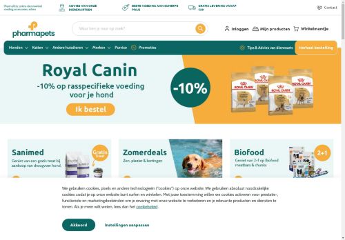 PharmaPets: online dierenwinkel voeding, accessoires, advies