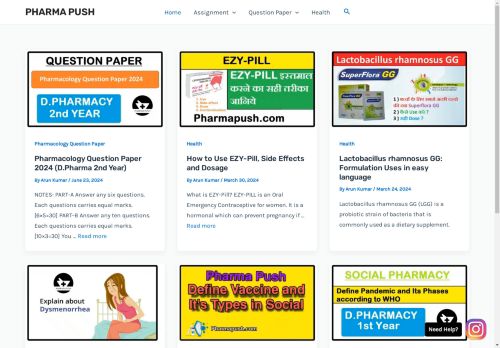 PHARMA PUSH - Pharma Push ia a Professional Educational Plateform. Here we will provide you Pharma related information..