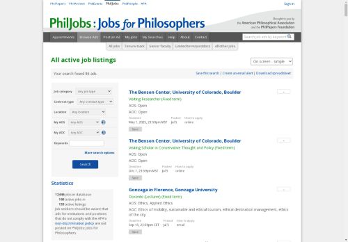 Jobs in Philosophy - PhilJobs:JFP