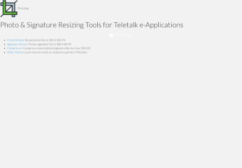 Photo/Signature resizing tools for Teletalk e-applications - Photobip.com