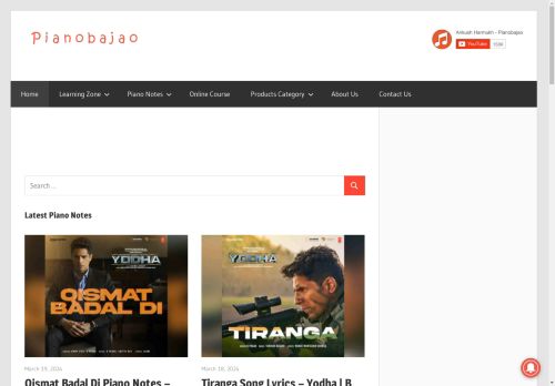 Welcome To Pianobajao | Latest Piano Notes Of Bollywood Songs Chhattisgarhi Songs, And Bjajans Notes - In Pianobajao You Get Learning Notes And Full Piano Notes Of Chhattisgarhi, Hindi And Other