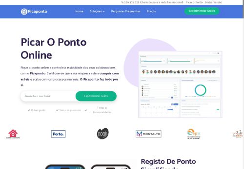 PicaPonto | Relógio de Ponto Online - Experimente Grátis