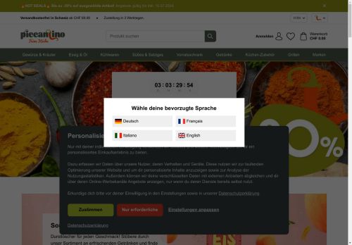 Piccantino Onlineshop Schweiz - Ihr Onlineshop für die feine Küche 