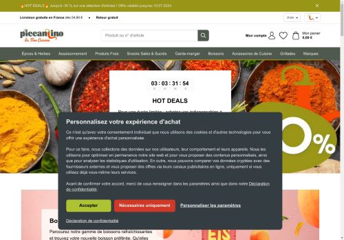 Piccantino, l'épicerie en ligne des gourmets et passionnés de cuisine ! 