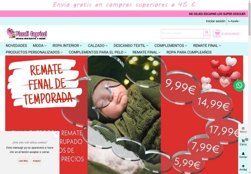 Compra ropa de moda y complementos para niños en España | PiccoliCapricci