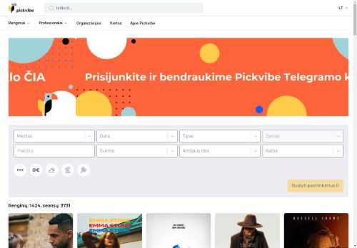 Renginiai Lietuvoje - Pickvibe.lt