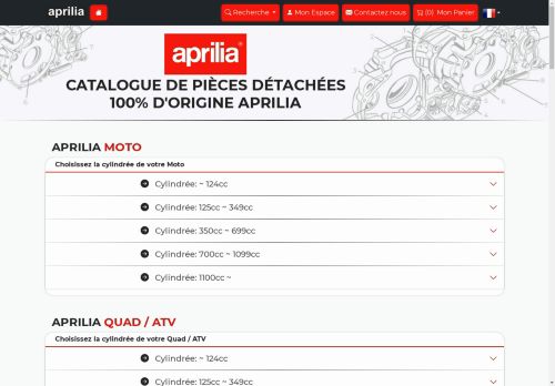 # APRILIA - Catalogue de Pièces Détachées d'Origine