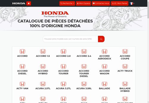 # HONDA AUTO - Catalogue de Pièces Détachées d'Origine