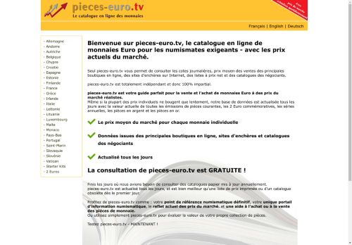 pieces-euro.tv - Le catalogue des monnaies en ligne