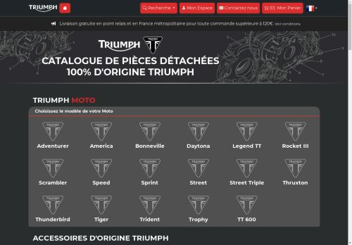 # TRIUMPH - Catalogue de Pièces Détachées d'Origine