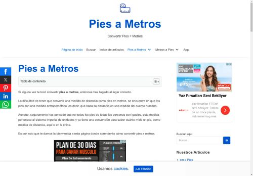 Pies a Metros – Convertir Pies a Metros Calculadora y Formula