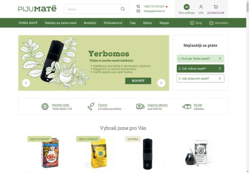 Pijumate.cz - Největší obchod s Yerba maté v Česku a na Slovensku. Kalabasy, bombilly, yerba maté příslušenství.