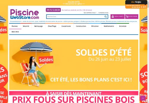 Vente de matériel et d'accessoires de piscine : Piscinewebstore.