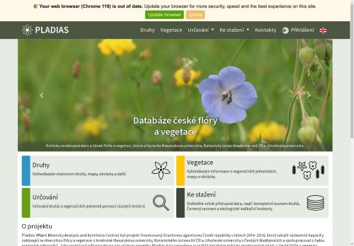 Pladias: Databáze české flóry a vegetace