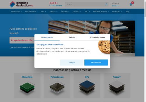 Planchasdeplastico.es | Planchas de plástico a medida