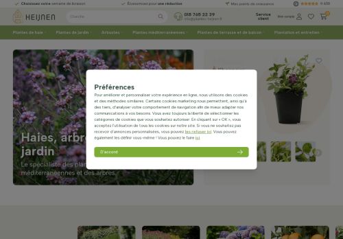 Acheter des plantes de haies, des plantes de jardin, des arbustes et des arbres  | Plantes-heijnen.fr