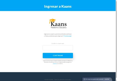 
								Ingresar a Kaans | Plataforma Educativa
					