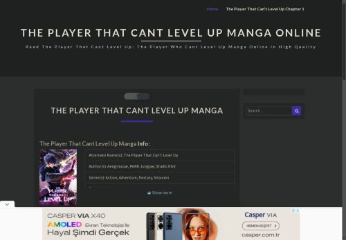 Read The Player That Cant Level Up Manga - [English Version]