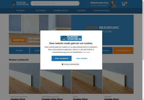 Plintenstunter | De goedkoopste plinten, deurlijsten, sierlijsten en lambrisering van de Benelux