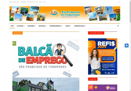 Prefeitura Municipal de São Francisco de Itabapoana - Site