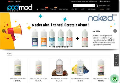 Pod Mod Kit ve Salt Likit Online Satış - Pod Mod Turkey