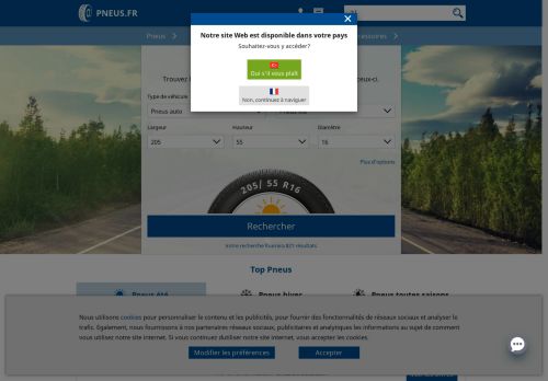 
    Pneus pas cher online - Comparaison de prix - Pneus.fr