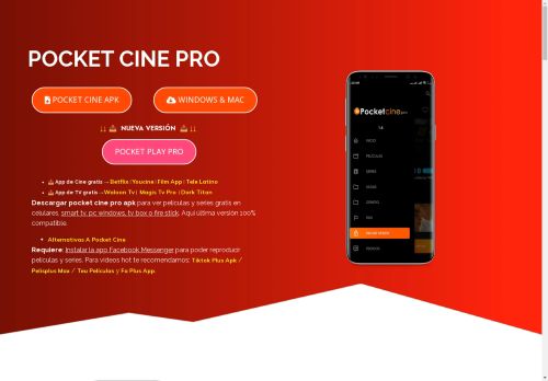 Pocket Cine Pro Apk | Descargar App en Android y PC