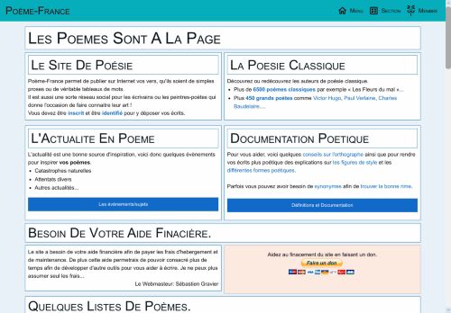 Poeme-France Toute la poésie française !