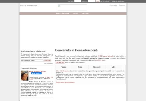 Poesie, frasi, aforismi e racconti - PoesieRacconti