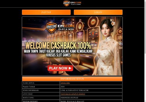 IDNSCORE > Situs Jackpot Impian Anda Hanya Di Situs Terbaik No 1