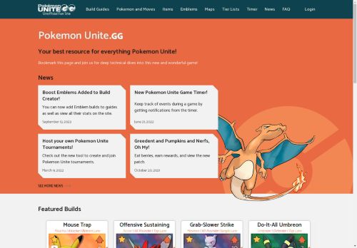 Pokemon Unite - Fan Site, Strategy, Information and More!