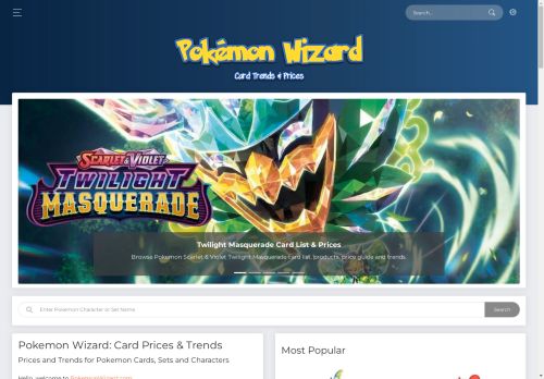 
  Pokemon Wizard: Pokemon Card Prices & Trends - Updated Hourly
  