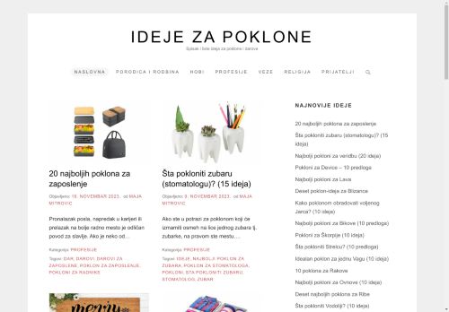 Ideje za Poklone - Spisak i liste ideja za poklone i darove