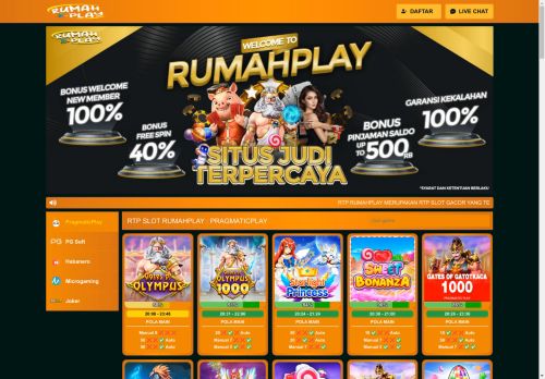 RUMAHPLAY : RTP GAME SLOT ONLINE LIVE 24 JAM TERAKURAT 2024