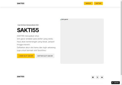SAKTI55: Login Server Slot Gacor Gampang Maxwin 2024
