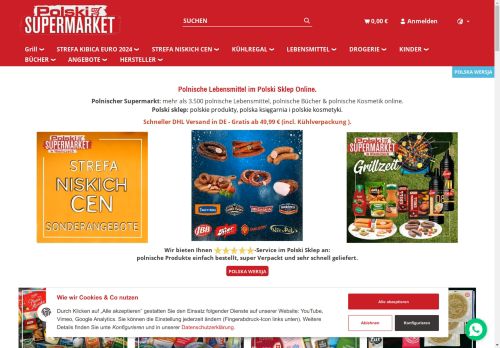 Polnischer Supermarkt. Market für Polonia. Polski sklep online.