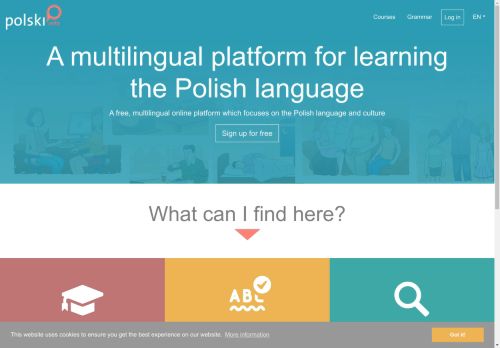 A multilingual platform for learning the Polish language - polski.info