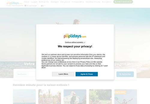     Location vacances France et Espagne - Appartements et maisons
 - Poplidays.com