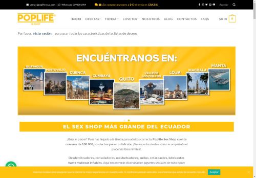 Poplife Sex Shop | La tienda para adultos más grande del Ecuador