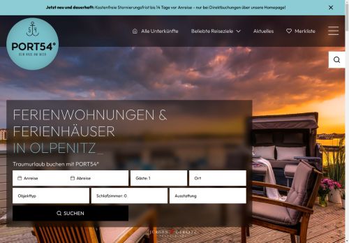 Ferienunterkünfte in Olpenitz, Büsum und Wendtorf | Port 54°