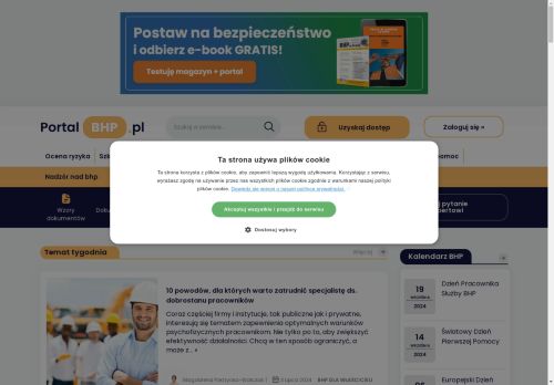 Portal BHP: BHP przepisy, ryzyko zawodowe, bhp pracy