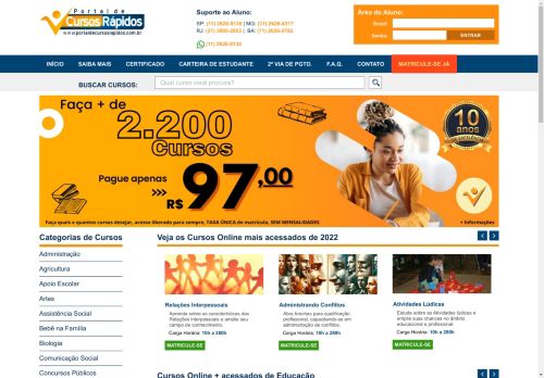 Cursos Online - 2200 Opções de Cursos Online - Portal de Cursos Rápidos