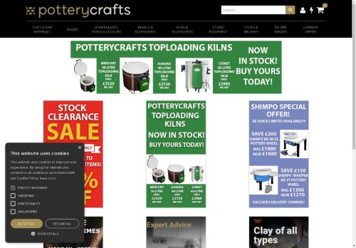   Buy Pottery Wheels and Kilns Online, Ceramics Supplier | Potterycrafts, UK - Potterycrafts